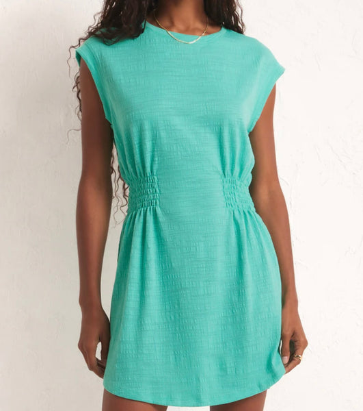 Z Supply Rowan Textured Dress/ turquoise