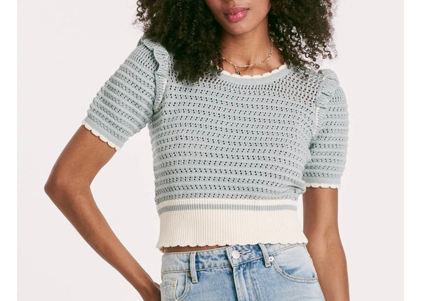 Another Love Neve Scalloped Edge Summer Sweater